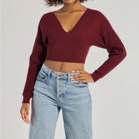 Windsor Feeling Cozy Ribbed Knit Long Sleeve Top - Picture 1 of 9
